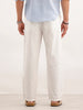 Loose Fit Mens Casual Wear Trouser  | White
