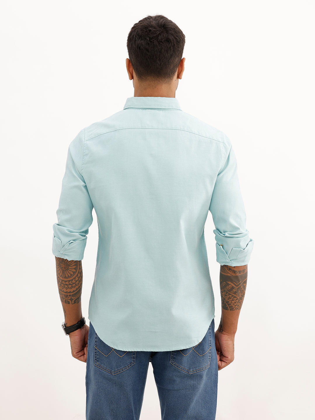 Solid Regular Fit Full Sleeve Shirt | Light Green | WWSH9178F
