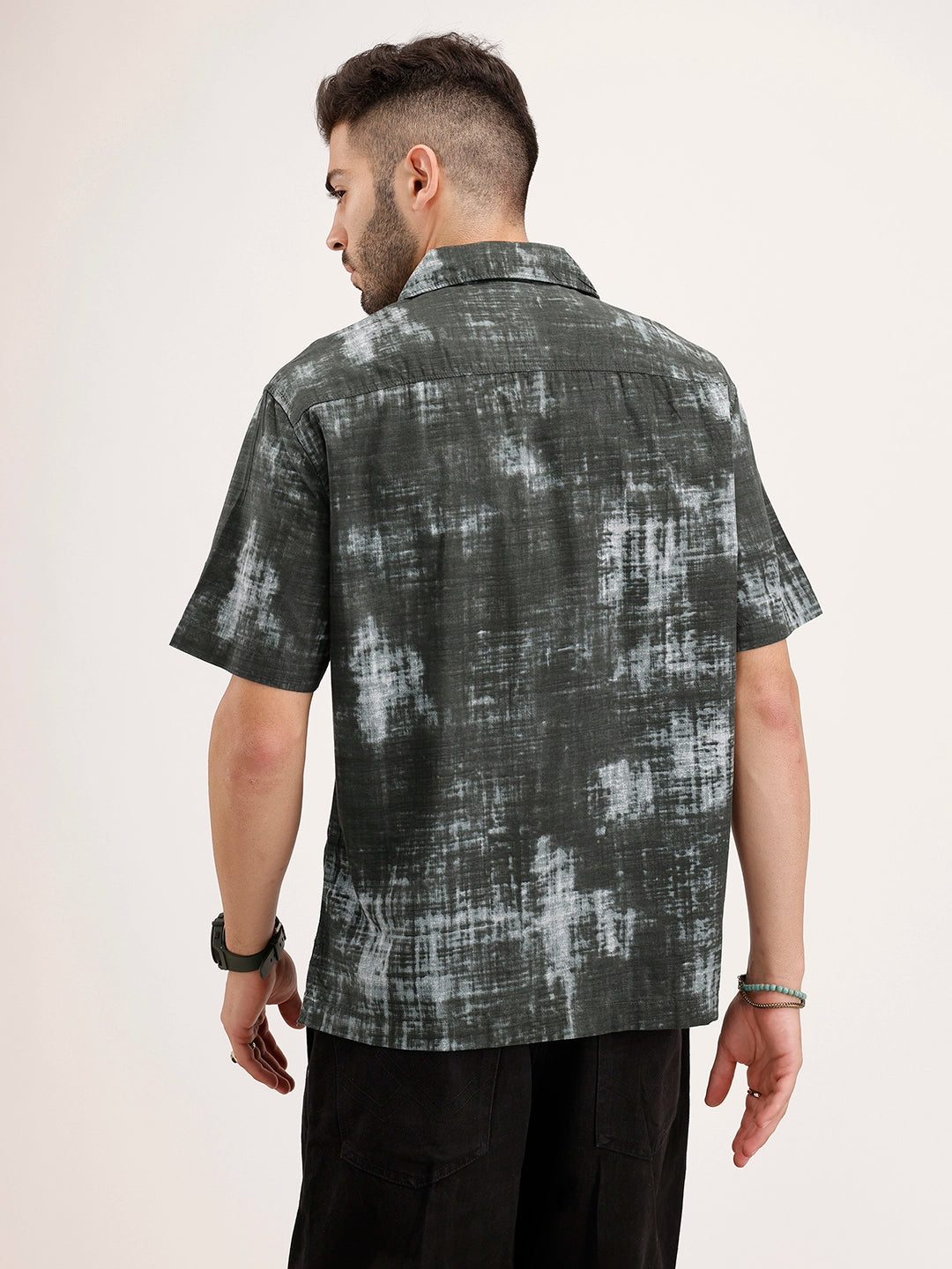 Resort Collar AOP Shirt | Grey