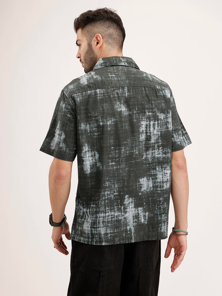 Resort Collar AOP Shirt | Grey