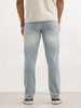 Faded Straight Fit Denim Jeans | Light Blue