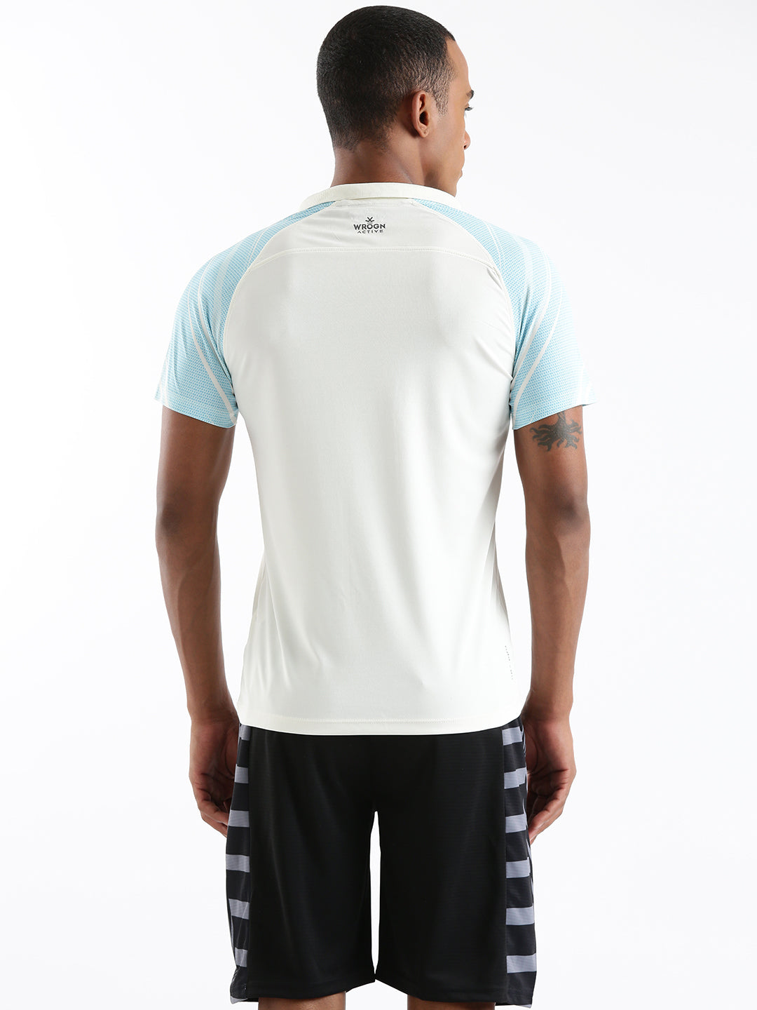 Raglan Active White Polo T-Shirt