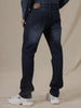 Casual Mid Tone Straight Fit Jeans