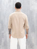 Wrogn Men’S Regular Fit Striped Shirt | Khaki