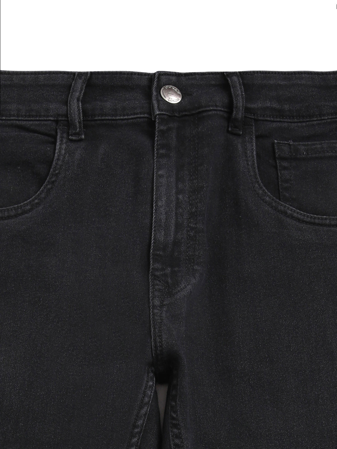 Casual Black Slim Fit Denim Jeans