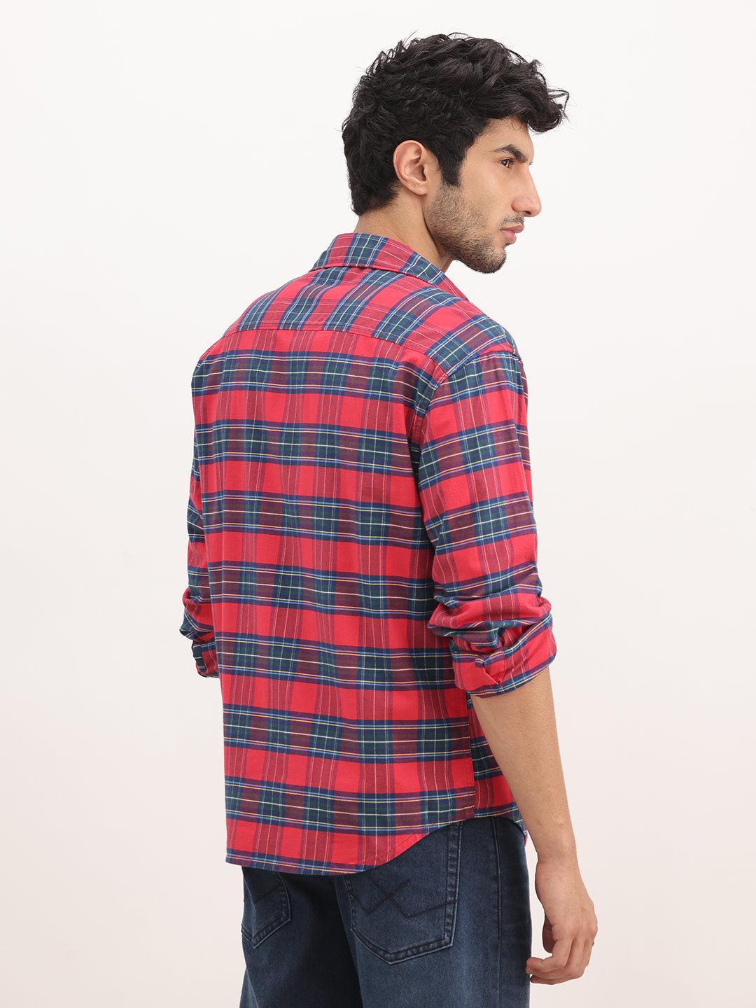 Comfort Fit Checkered Shirt | Red