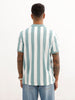 Slim Fit Striped Polo T-Shirt | White