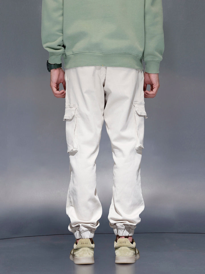 Solid Straight Fit Jogger | Off White