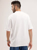 Oversized Patch Detail T-Shirt | White