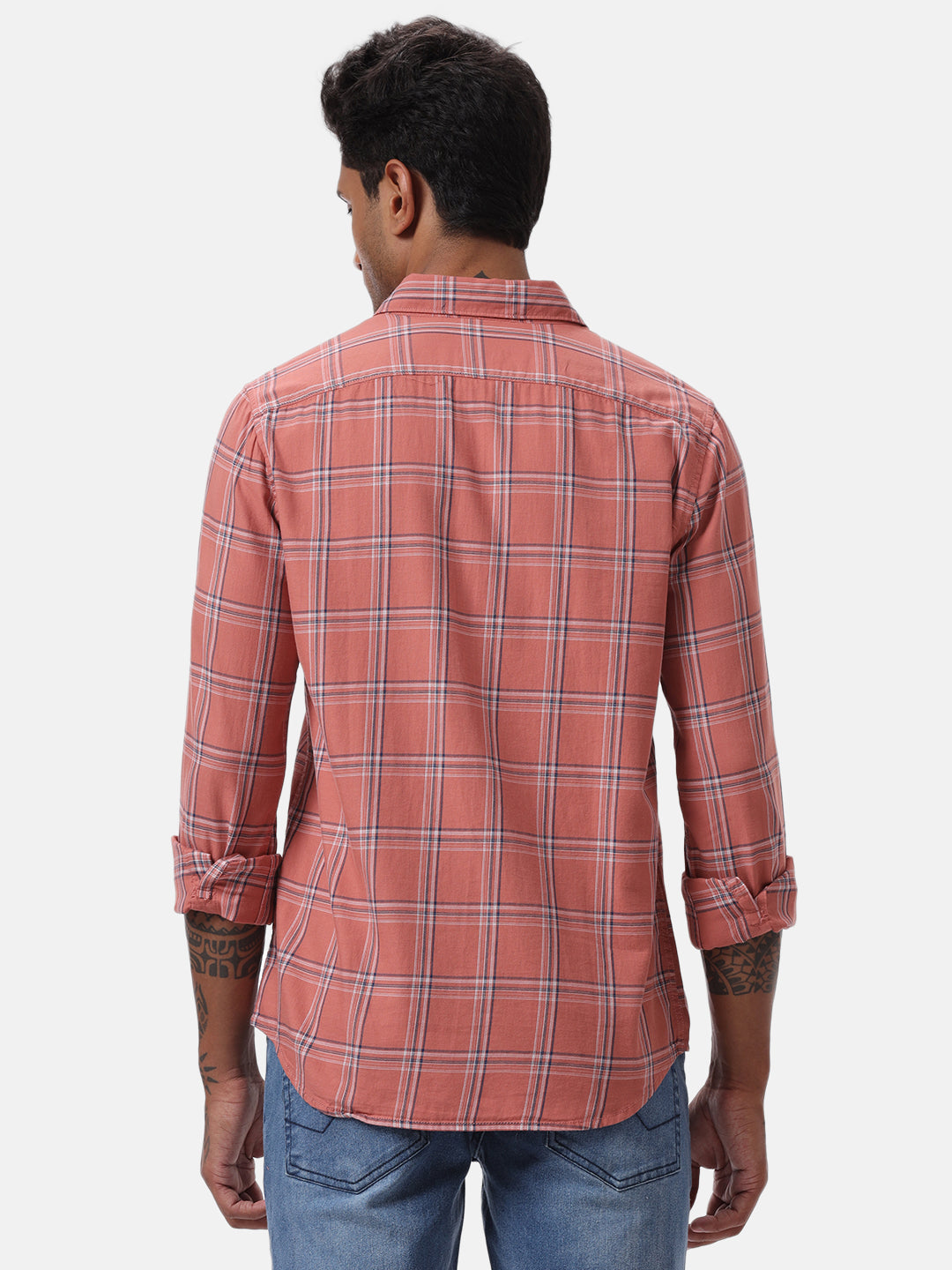 Pink Blocks Checked Shirt