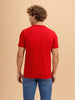 Placement Print Regular Fit T-Shirt | Red