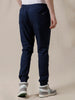 Solid Blue Cotton Jogger