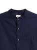 Navy Mandarin Collar Regular Shirt