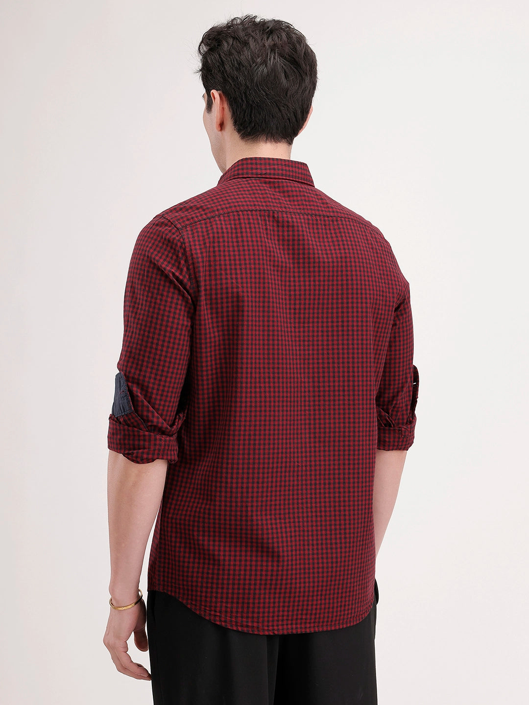 Regular Fit Checkered Shirt | Red