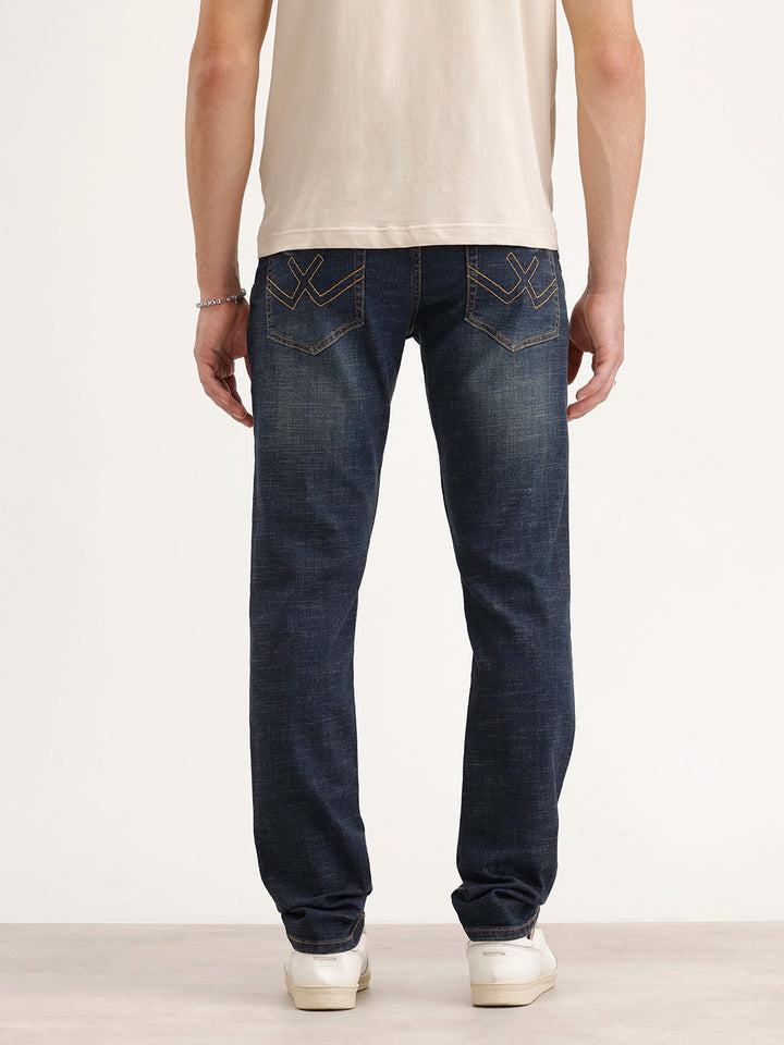 Slim Fit Daded Denim Jeans | Blue