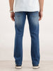 Faded Straight Fit Denim Jeans  | Light Blue