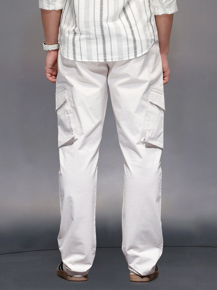 Men’s straight fit cargo trousers | Grey