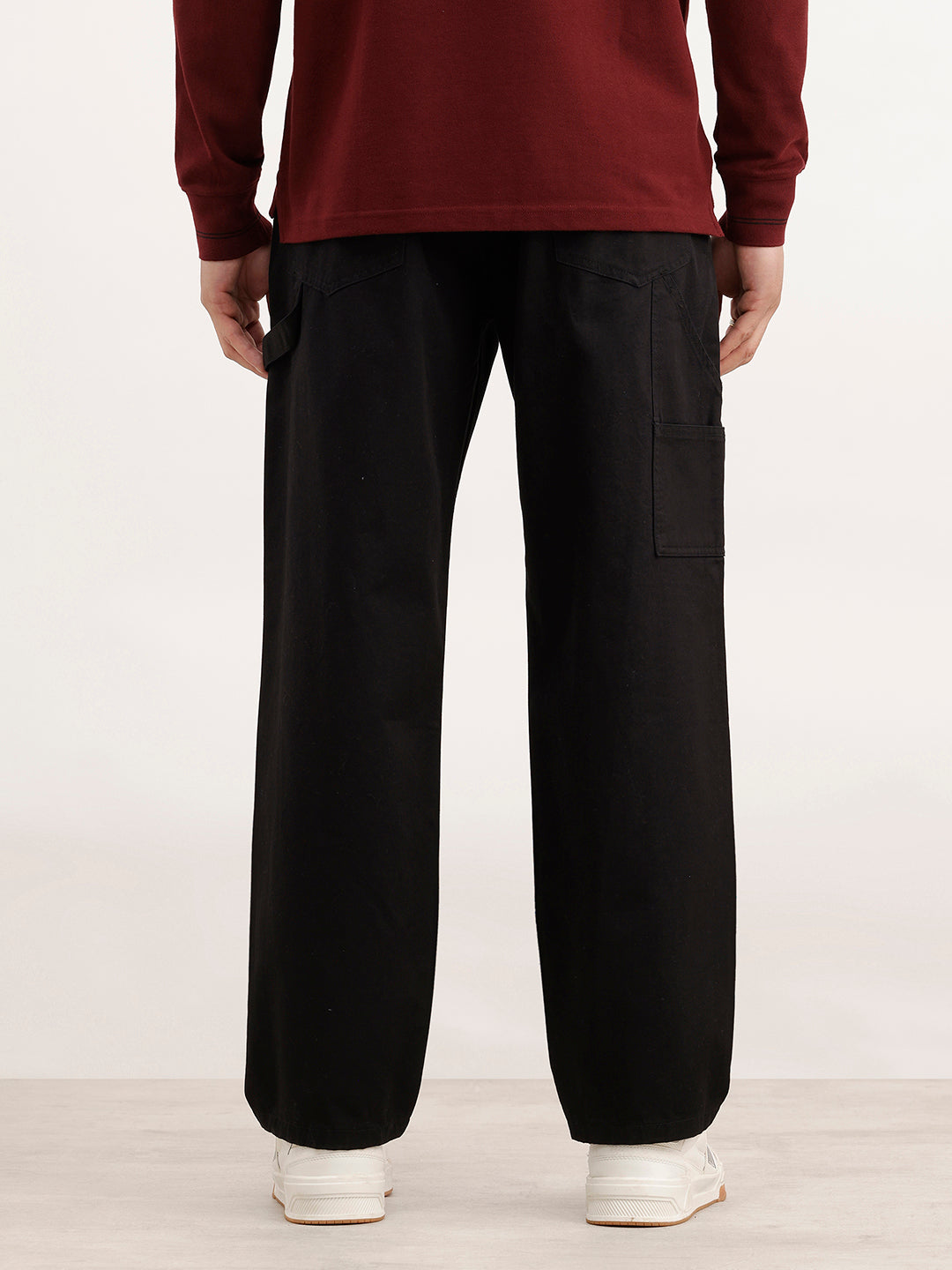 Loose Fit Cut & Sew Trouser  | Black