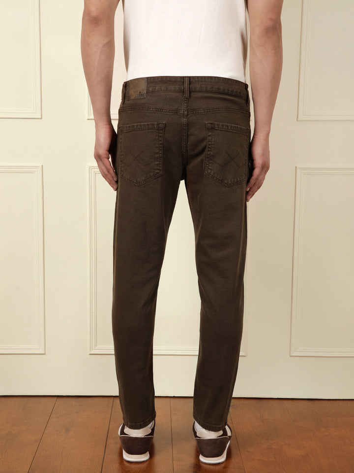 Skinny Crop Coloured Denim Jeans | Brown