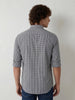 Slim Fit Gingham Checkered Shirt | Dark Blue