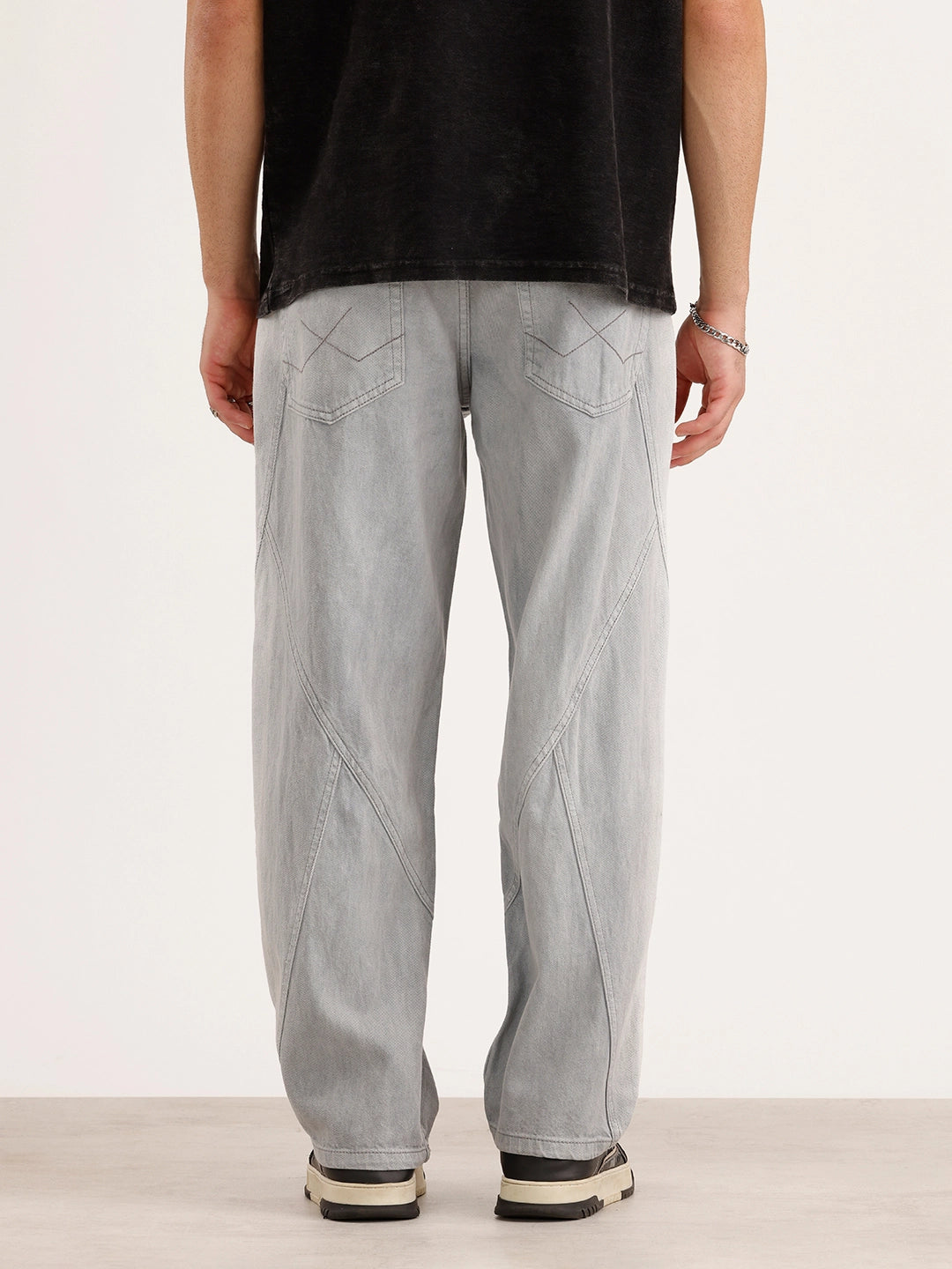 Loose Fit Denim Jeans | Grey