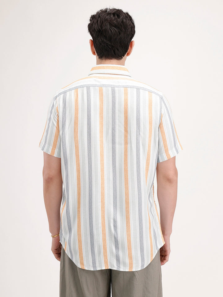 Slim Fit Striped Shirt | Multicolor