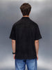 Men's casual oversize half sleeve shirt  | Black