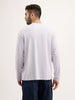 Oversized Textured Full Sleeve T-Shirt | Purple