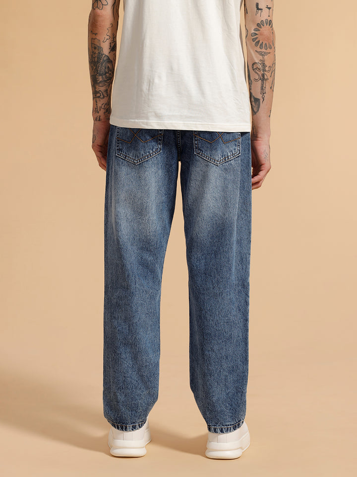Heavy Fade Anti Fit Jeans | Blue