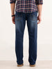 Faded Straight Fit Denim Jeans  | Blue