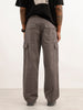 Solid Loose Fit Cargo Trouser | Charcoal