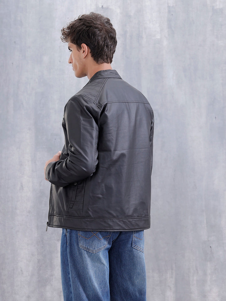 Men's Casual Biker Jacket | Black