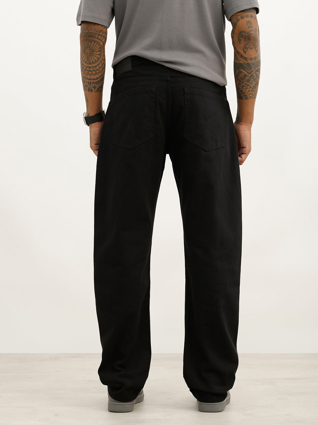 Solid Anti Fit Denim Jeans | Black