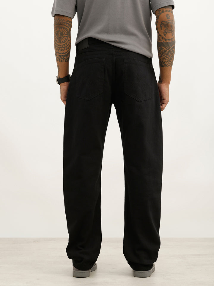 Solid Anti Fit Denim Jeans | Black