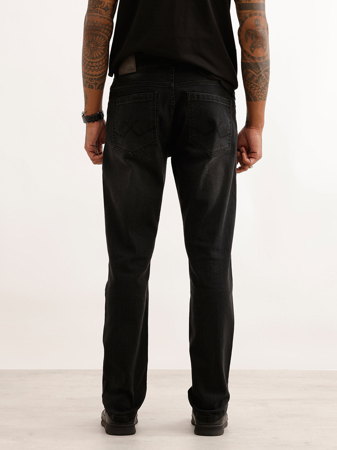 Faded Slim Fit Denim Jeans | Black