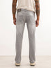 Straight Fit Faded Denim Jeans | Grey