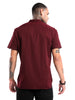 Classic Maroon Mandrin Collar Shirt