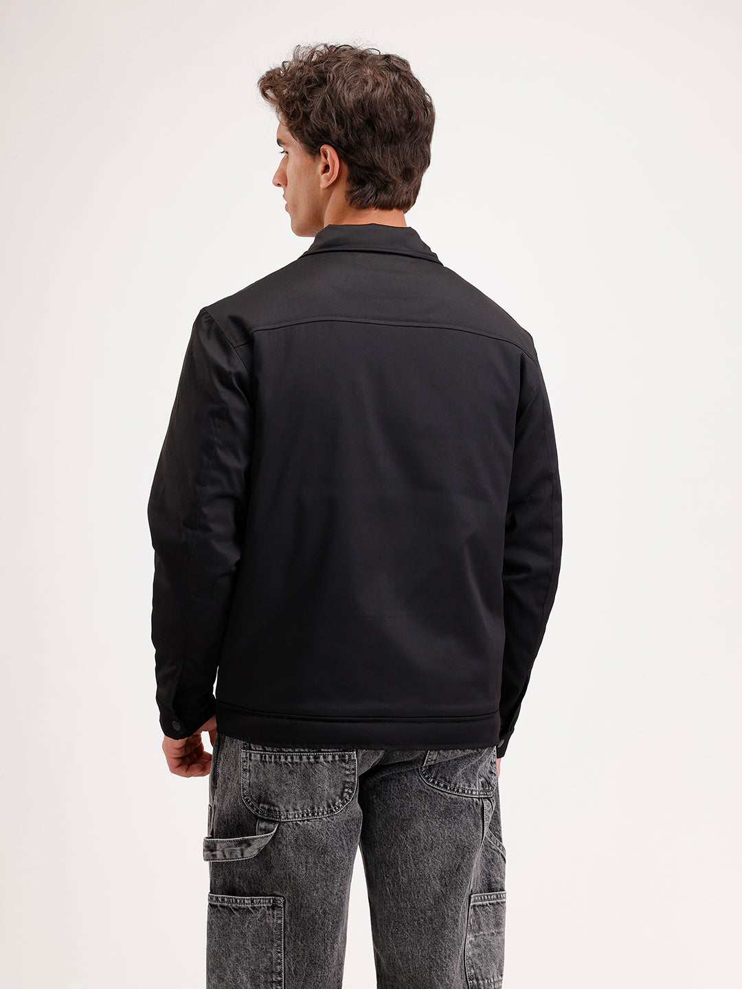 Comfort Fit Double Pocket Jacket  | Black