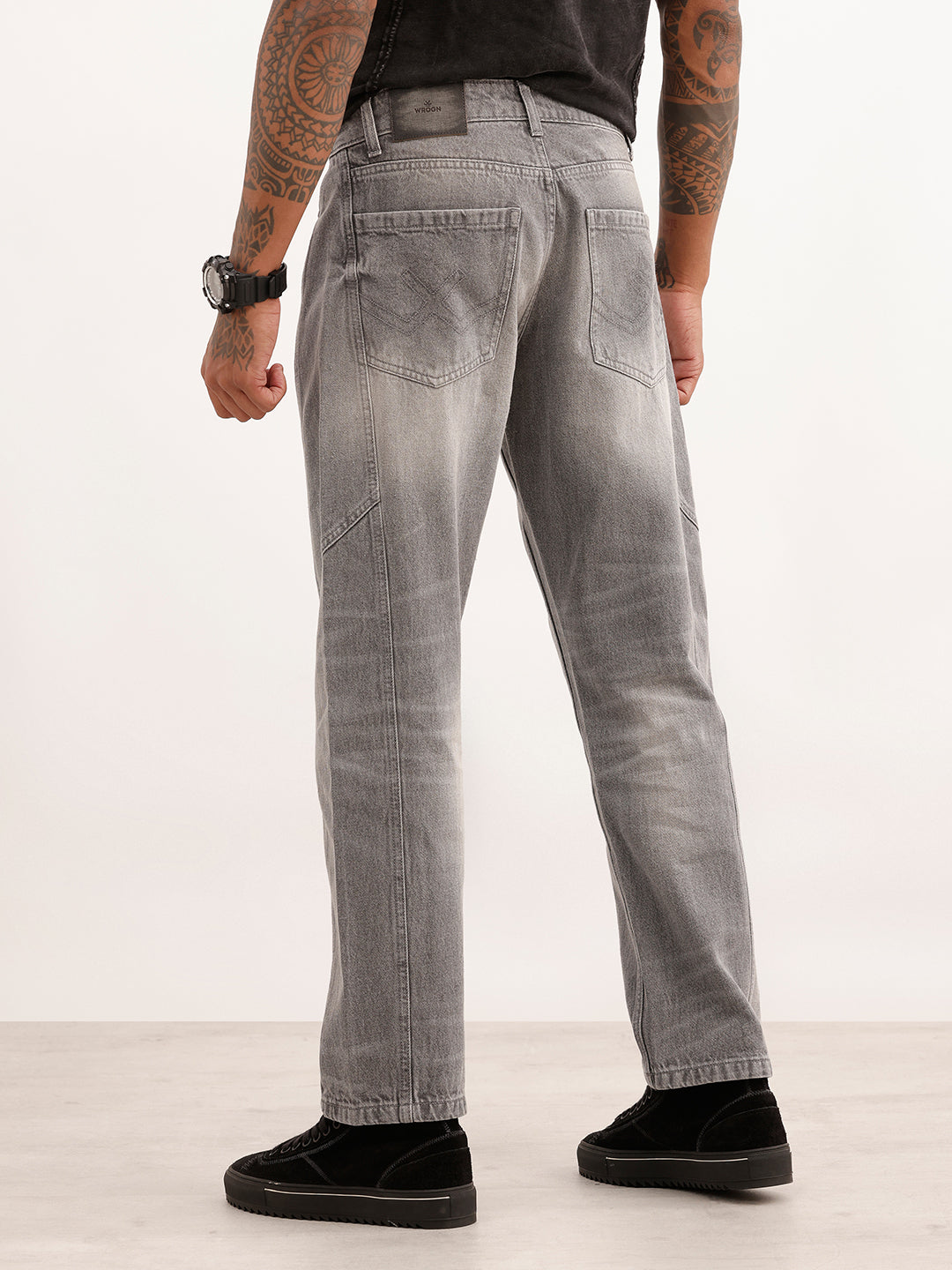Anti Fit Cut & Sew Denim Jeans | Grey | WJN0200AT2145S