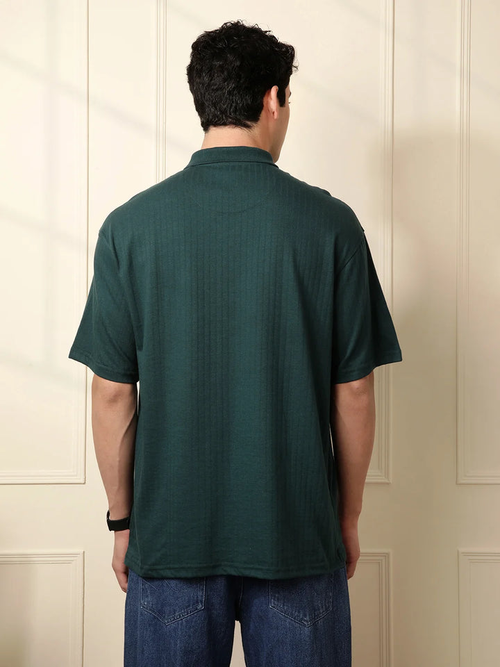 Bold Green Oversized Polo T-Shirt