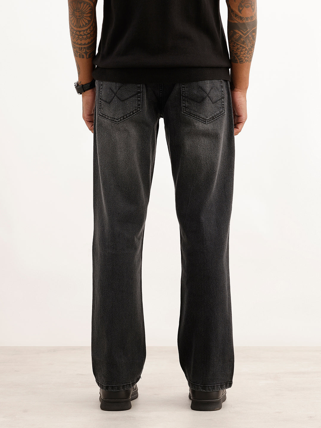 Faded Anti Fit Denim Jeans | Dark Grey