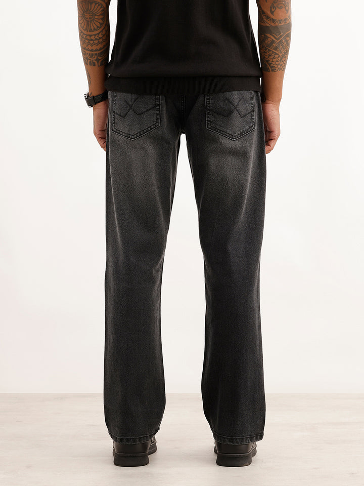 Faded Anti Fit Denim Jeans | Dark Grey
