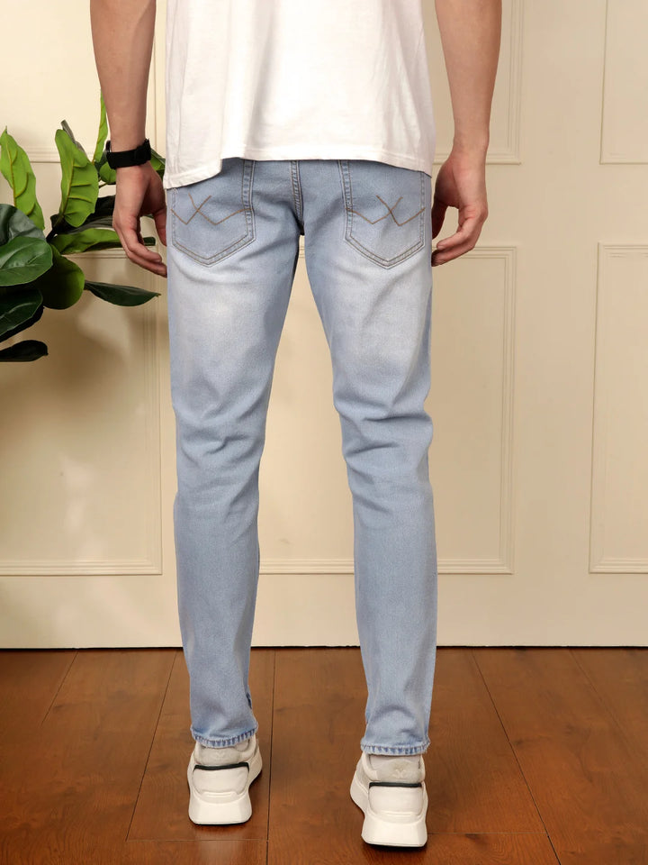 Light Fade Casual Jeans in Blue