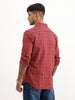 Slim Fit Checkered Full Sleeve Shirt | Red