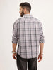 Textured Oversized Fit Double Pocket Shirt | Purple