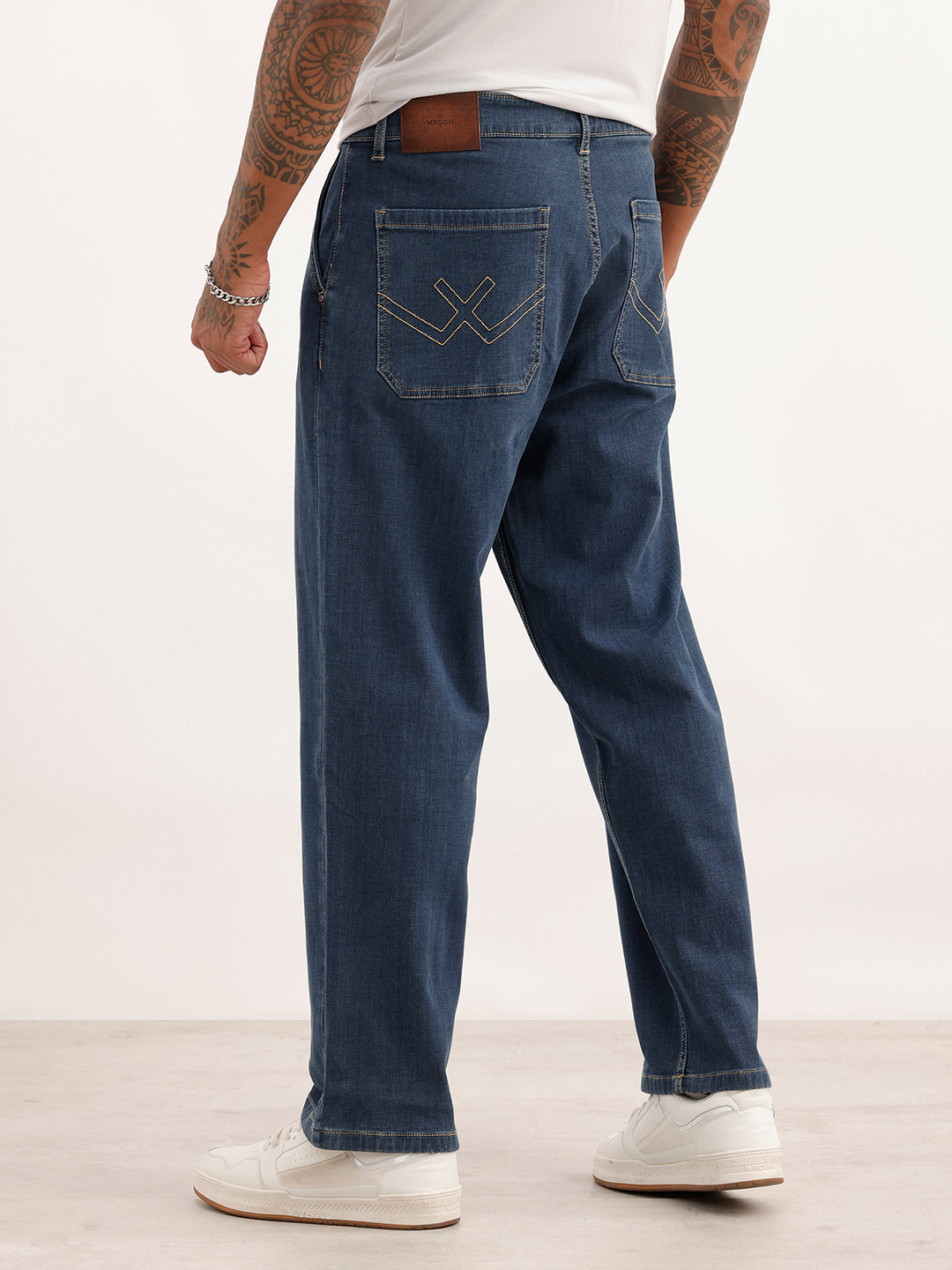 Solid Loose Fit Denim Jeans | Blue | WWJN9802S