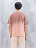 Ombre Dye Oversized Fit T-Shirt For Men | Brown