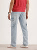 Anti Fit Cargo Denim Jeans | Light Blue