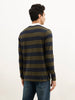 Classic Contrast Collar Full Sleeve Polo T-Shirt | Olive