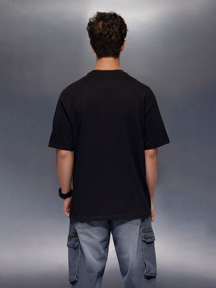 Men’s Beige Bold Logo T-Shirt | Black